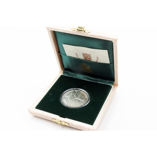 171 - Pure Silver Papal Coin Mint Encapsulated Contained within Original Box John Paul II