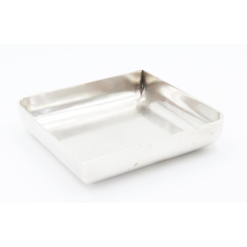 221 - Bulgari Silver Pin Dish Restrained Form Hallmarked and with BVLGARI stamp to side 8.5cm x 8.5cm