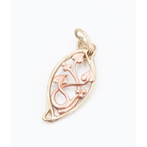 235 - 9 Carat Yellow and Rose Gold Set Clogau Gold Tree of Life  Pendant 3.5cm Drop