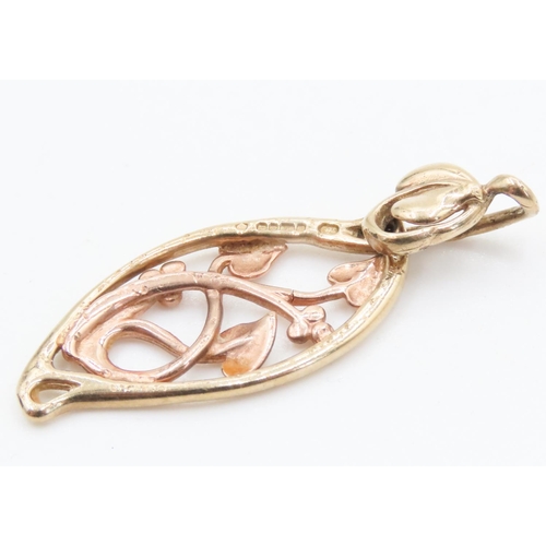 235 - 9 Carat Yellow and Rose Gold Set Clogau Gold Tree of Life  Pendant 3.5cm Drop