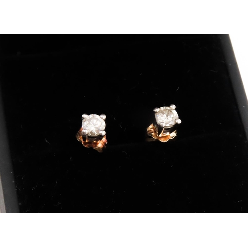 278 - Pair of Diamond Set Earrings Mounted in Platinum, Total Diamond Carat Weight 1.50ct