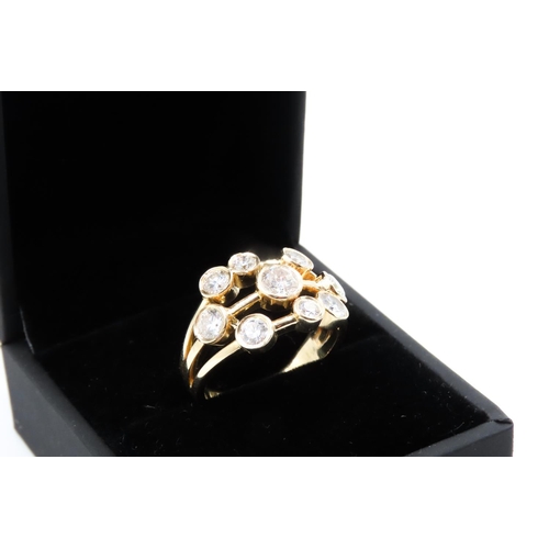 289 - Ladies Diamond Set Ring Mounted in 18 Carat Yellow Gold Total Diamond Carat Weight Approximately 2.2... 