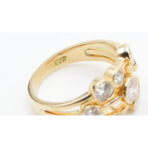 289 - Ladies Diamond Set Ring Mounted in 18 Carat Yellow Gold Total Diamond Carat Weight Approximately 2.2... 