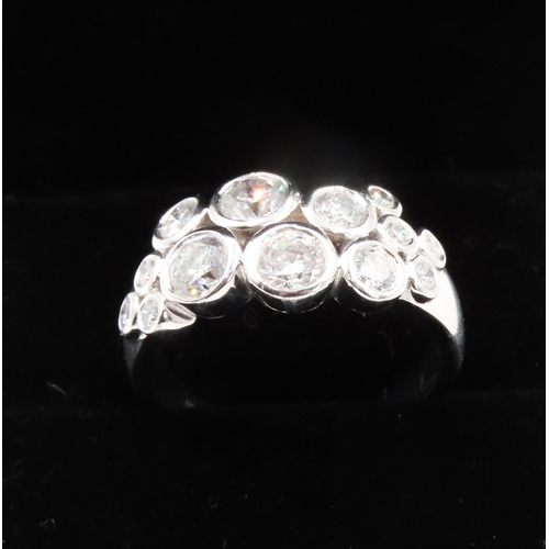 290 - Ladies Diamond Ring Set in Platinum Total Diamond Carat Weight Approximately 2.5Ct Ring Size O Boodl... 