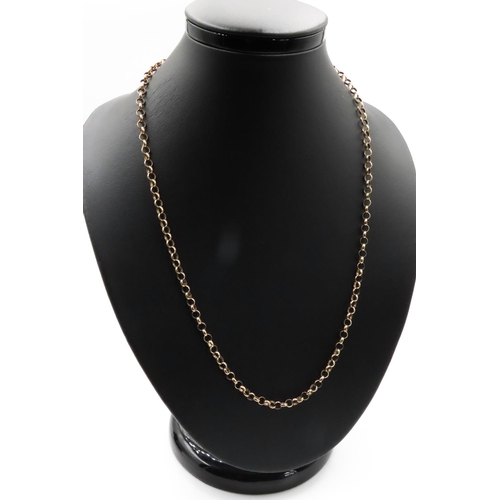 294 - 9 Carat Yellow Gold Belcher Link Chain Necklace 60cm Long