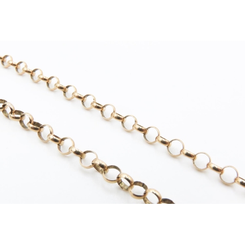 294 - 9 Carat Yellow Gold Belcher Link Chain Necklace 60cm Long