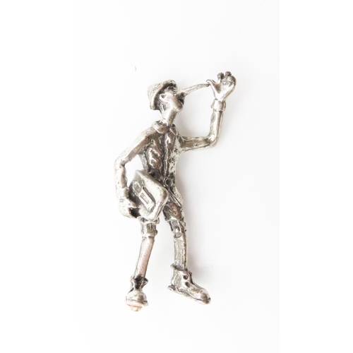 297 - Silver Pinocchio Figure 4cm