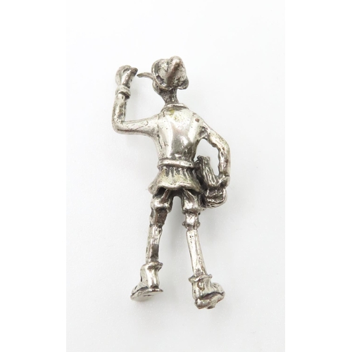 297 - Silver Pinocchio Figure 4cm