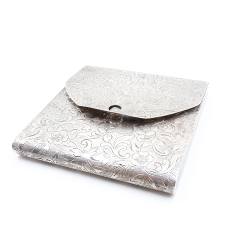 298 - Finely Detailed Ladies Silver Evening Purse with Cabochon Polished Moonstone Clasp Finely Detailed T... 