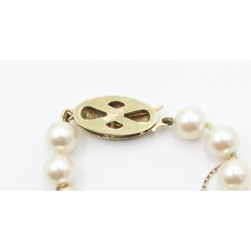 304 - Finely Detailed Ladies Pearl Necklace with Silver Gilt Clasp 100cm Long