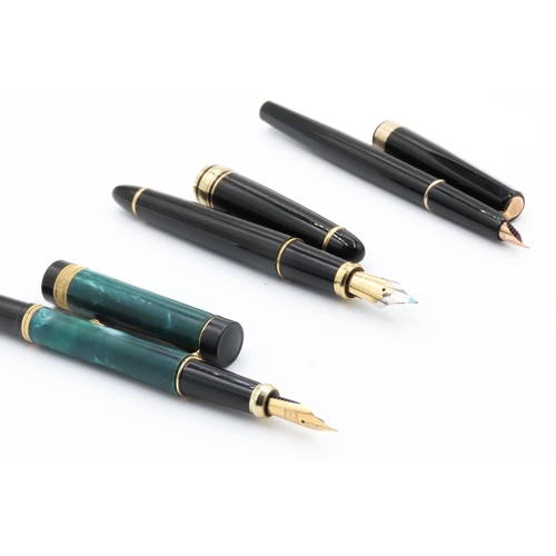 309 - Three Fountain Pens with Presentation Case