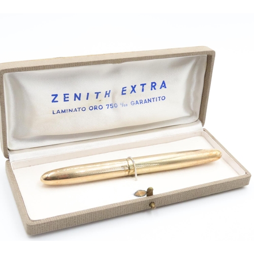 310 - Zenith Extra 18 Carat Gold Filled Fountain Pen with Original Presentation Case