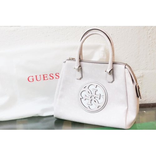 327 - Ladies Handbag by Guess with Logo Monogram Design with Dust Bag