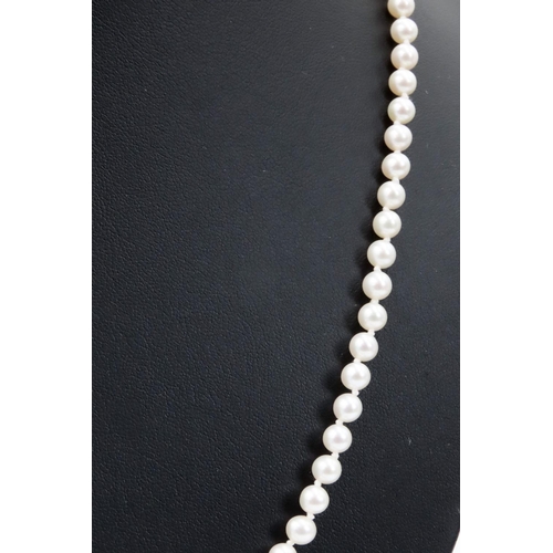 341 - Pearl Necklace with 9 Carat Yellow Gold Clasp 48cm Long