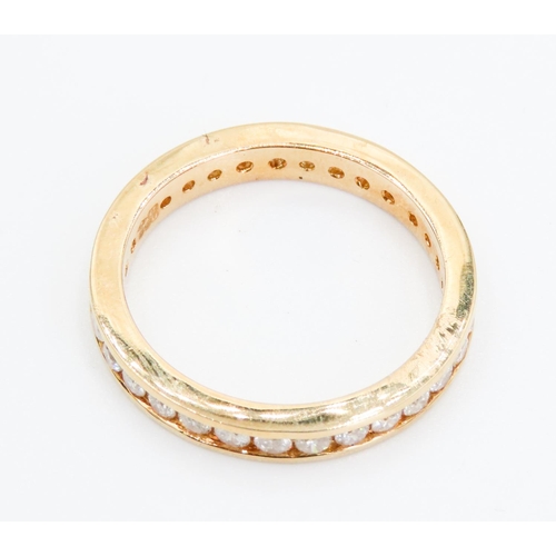 352 - 18 Carat Yellow Gold Diamond Eternity Ring Size P