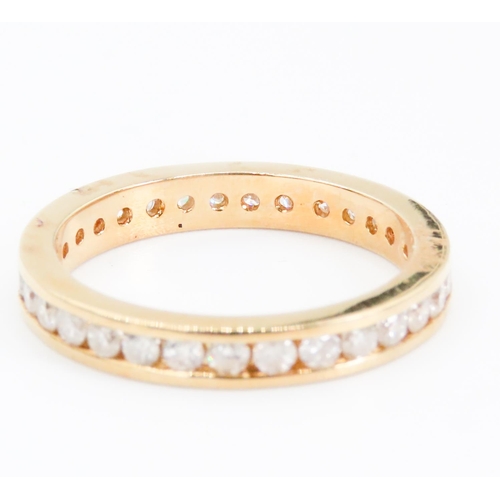 352 - 18 Carat Yellow Gold Diamond Eternity Ring Size P