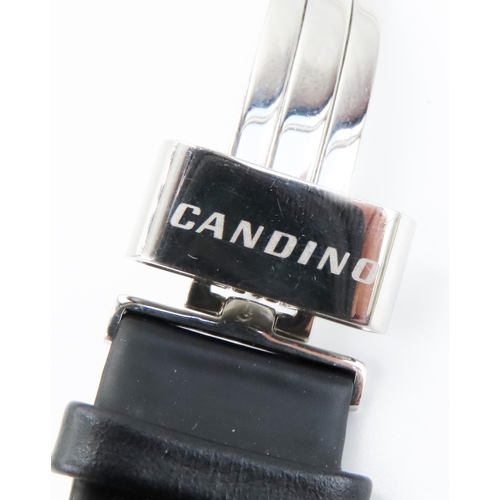 366 - Candino Gents Wristwatch with Black Leather Strap as New Unworn Shop Tag Present