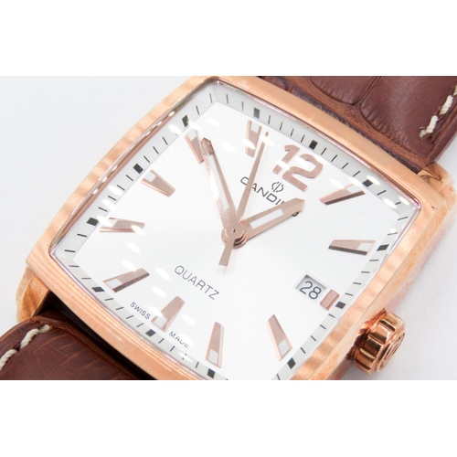 367 - Candino Gents Wristwatch with Brown Leather Strap as New Unworn Shop Tag Present