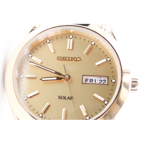 375 - Gents Seiko Gold Filled Wristwatch Champagne Dial  as New Unworn Shop Tag Present