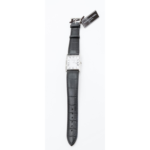 376 - Gents Raymond Weil Geneve Wrist Watch Swiss Made with Original Black Leather Strap