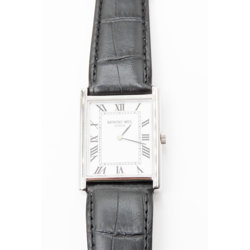 376 - Gents Raymond Weil Geneve Wrist Watch Swiss Made with Original Black Leather Strap