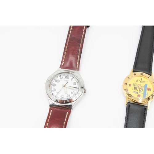 403 - Two Gentlemans Wristwatches Including Swatch Example with Original Swatch Presentation Case