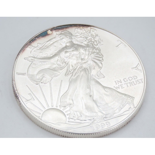 440 - One Ounce 999.9 Fine Silver Dollar Coin