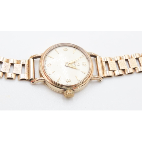 464 - Ladies Omega 9 Carat Yellow Gold Vintage Wristwatch set on 9 Carat Yellow Gold Bracelet Self Wind Or... 