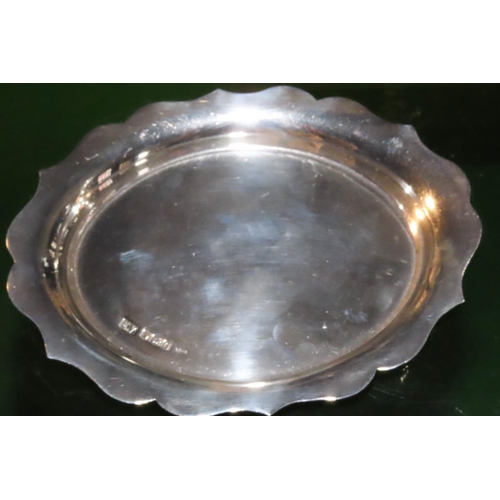 563 - Irish Silver Strawberry Dish Oval Shaped Edged Form Hallmarked to Base