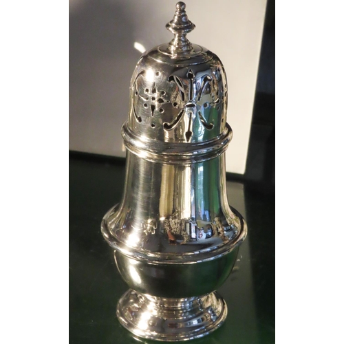 565 - Silver Pedestal Form Table Sugar Sifter Approximately17cm High