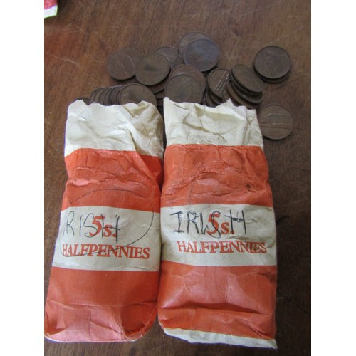 579 - Two Bags of Irish Half Pennies Miscellaneous Years