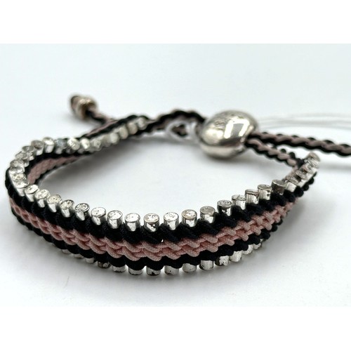 412 - Links of London Silver Bracelet Signed with Weave Work