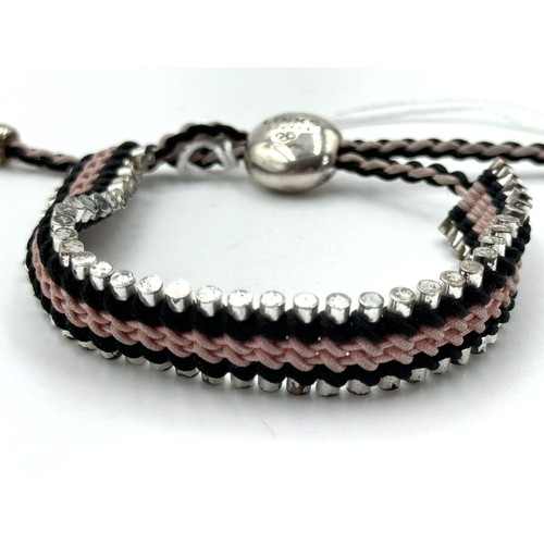 412 - Links of London Silver Bracelet Signed with Weave Work