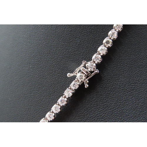 25 - Attractively Set Ladies Graduated Form Diamond Riviere Articulated  Necklace Mounted in Platinum 42c... 