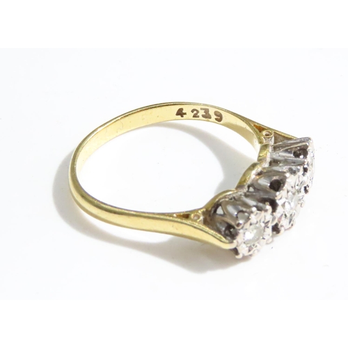 43 - Three Stone Ladies Diamond Ring Finely Set in 18 Carat White Gold Mounted on 18 Carat Yellow Gold Ri... 