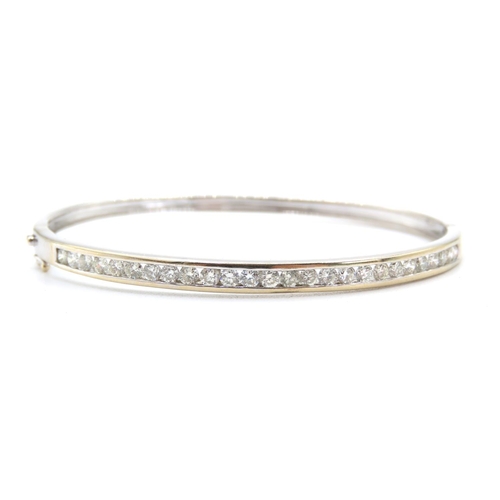 62 - Diamond Set 18 Carat White Gold Ladies Bracelet Total Diamond Carat Weight Approximately 3 Carat Inn... 