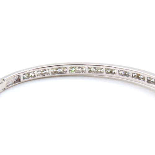 62 - Diamond Set 18 Carat White Gold Ladies Bracelet Total Diamond Carat Weight Approximately 3 Carat Inn... 