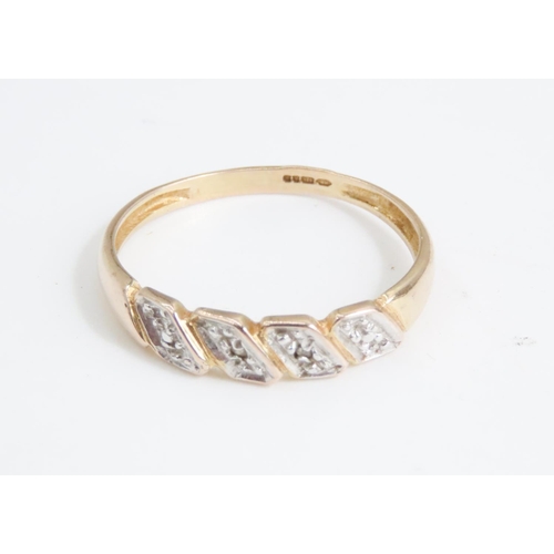 71 - Diamond Set Ladies Ring Mounted in 9 Carat Yellow Gold Ring Size R