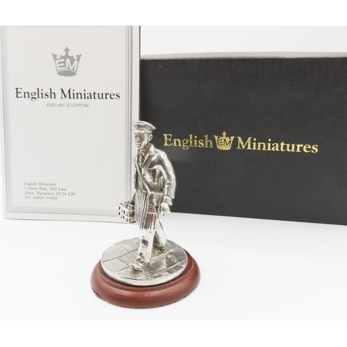 732 - Silver Figure The Milkman 7cm High Original Presentation box and Certificate Present