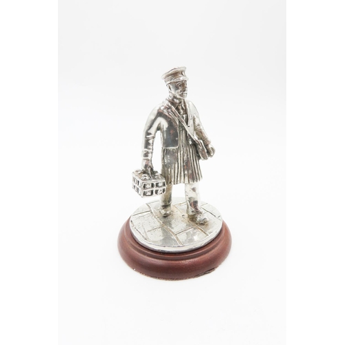 732 - Silver Figure The Milkman 7cm High Original Presentation box and Certificate Present