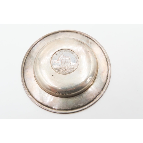 735 - Silver Pin Dish with Inset Coin 10.5cm Diameter