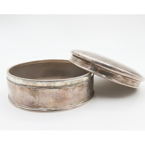 736 - Circular Form Silver Desk Box