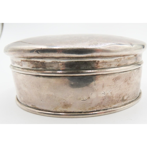 736 - Circular Form Silver Desk Box