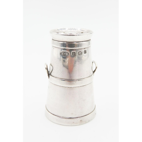 739 - Novelty Silver Creamery Can Table Salt 4.5cm High