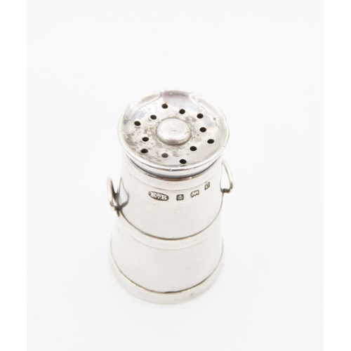 739 - Novelty Silver Creamery Can Table Salt 4.5cm High