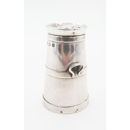 739 - Novelty Silver Creamery Can Table Salt 4.5cm High