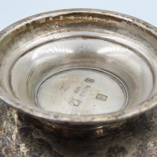 751 - Irish Silver Sugar Bowl Pedestal Form 9cm by 11.5cm