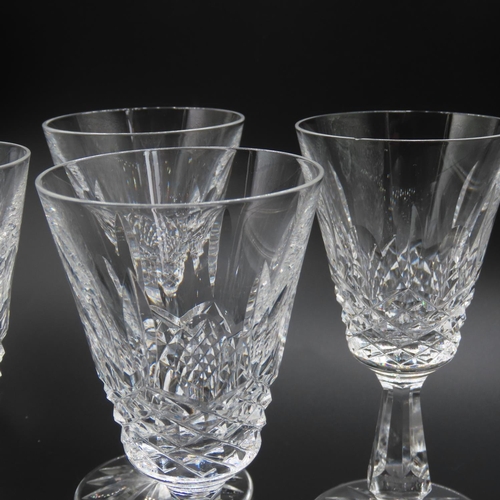 755 - Four Waterford Crystal Pedestal Form Wine Glasses 14cm High