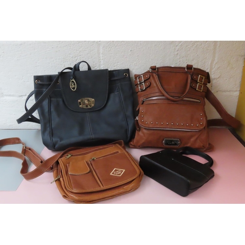 758 - Four Ladies Handbags Leather Good Condition