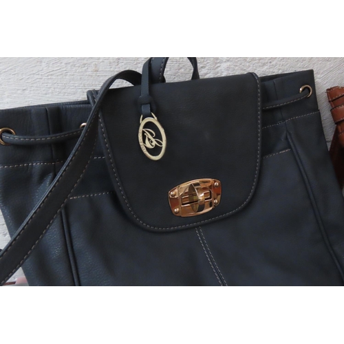 758 - Four Ladies Handbags Leather Good Condition